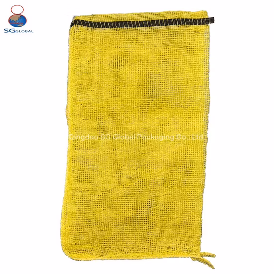GRS SGS CE Imballaggio di fabbrica 25 kg 50 kg Cipolla Patate Pomodori Cavoli Verdura Frutta Arancia Legna da ardere Frutti di mare Aglio Cordoncino di plastica Vuoto PP Leno Rete Borsa a rete